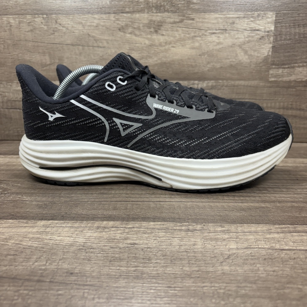 Mizuno Wave Rider 29 Black Silver Mens US Size 11.5 411538.BS91 Running Shoes